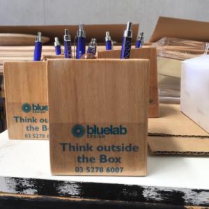 Timber pen holder by Bluelab