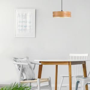 Doug Timber drum pendant light