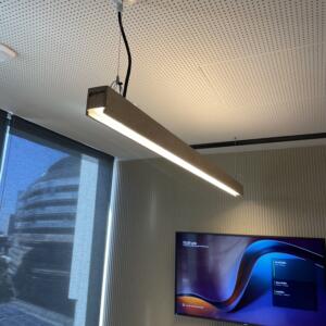 timber pendant board room light